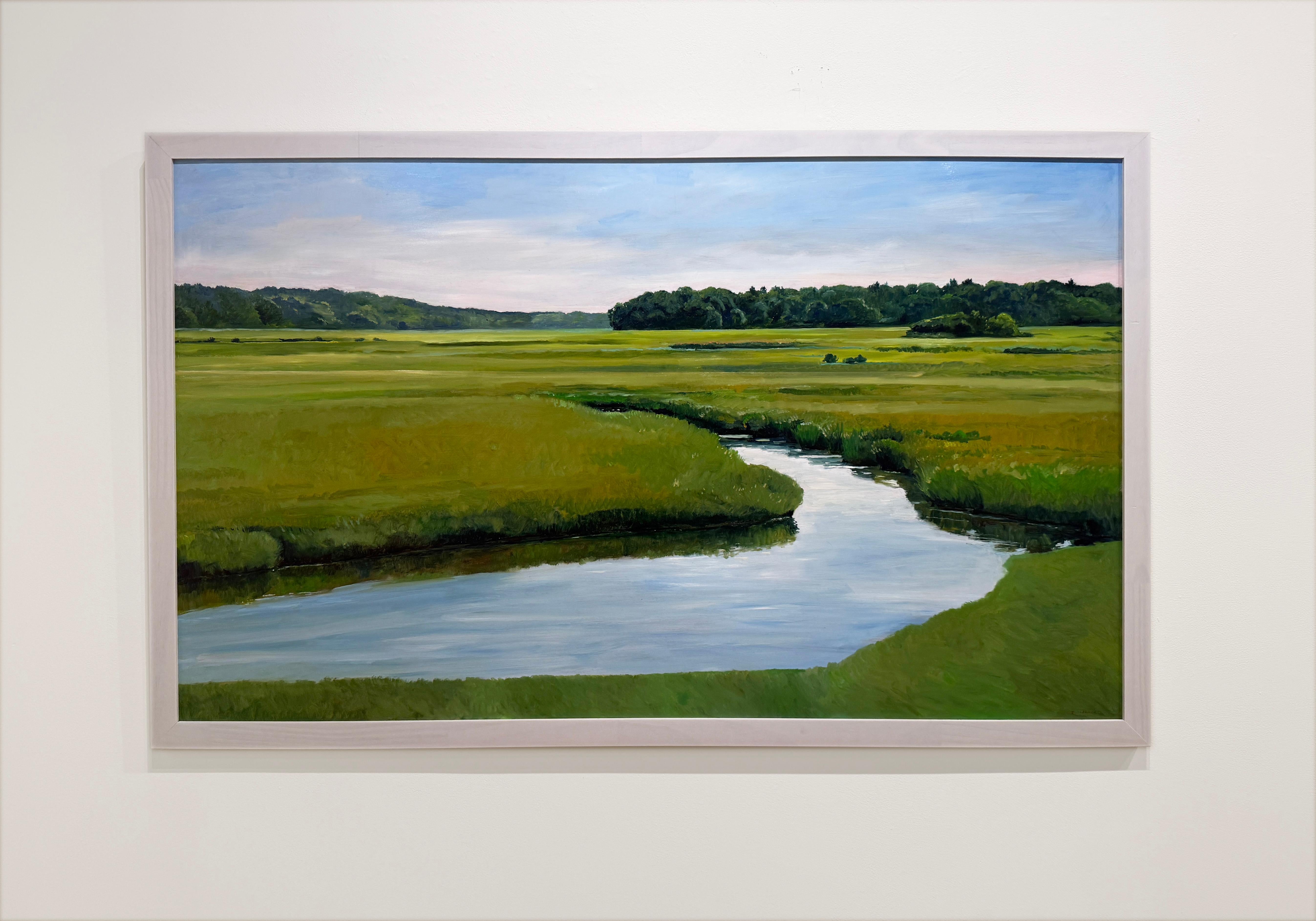 SUMMER MARSH (LITTLE RIVER) - Paisaje, Realismo - Painting de Jon MacAdam