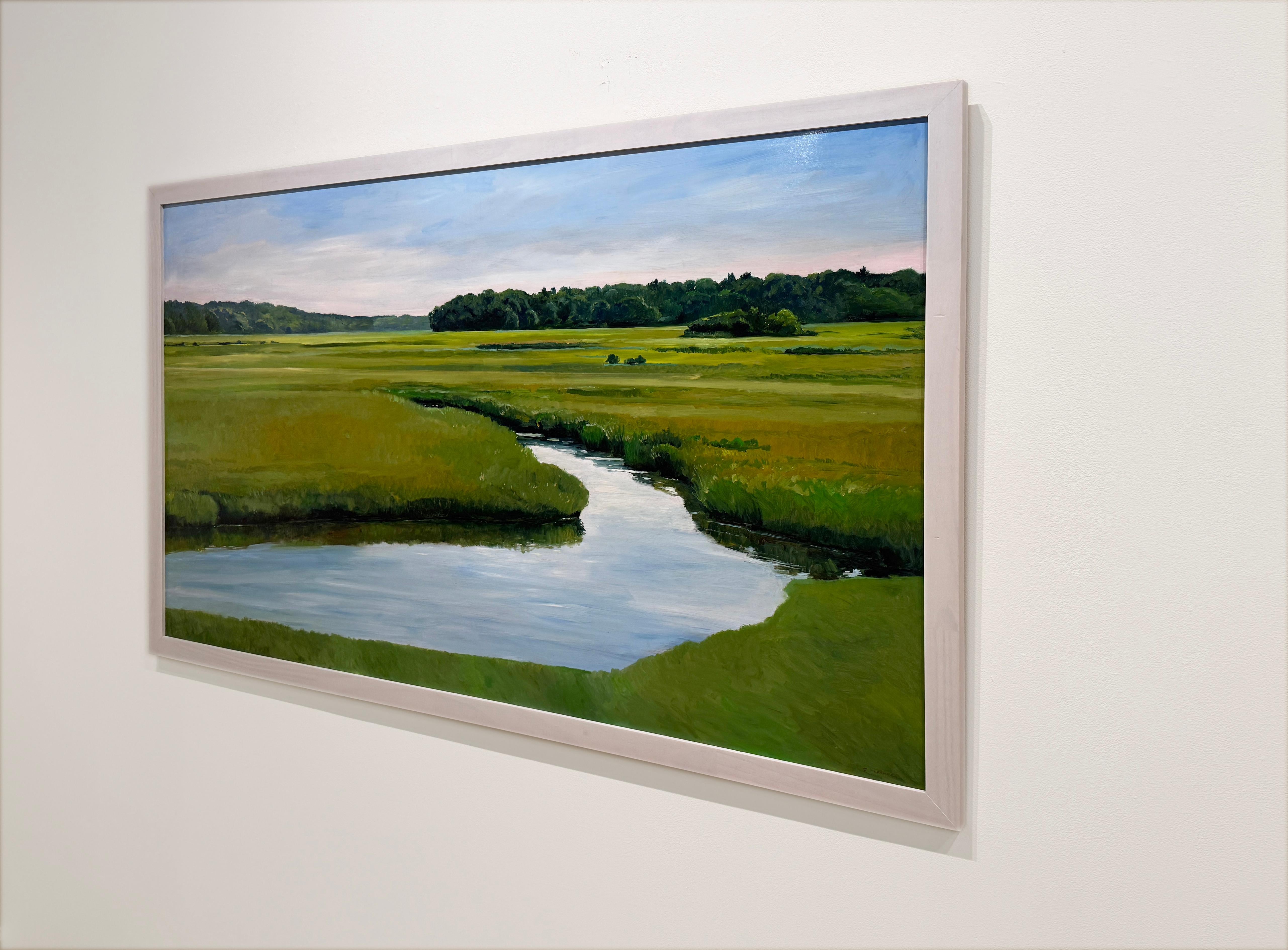 SUMMER MARSH (LITTLE RIVER) - Paisaje, Realismo - Painting Contemporáneo de Jon MacAdam
