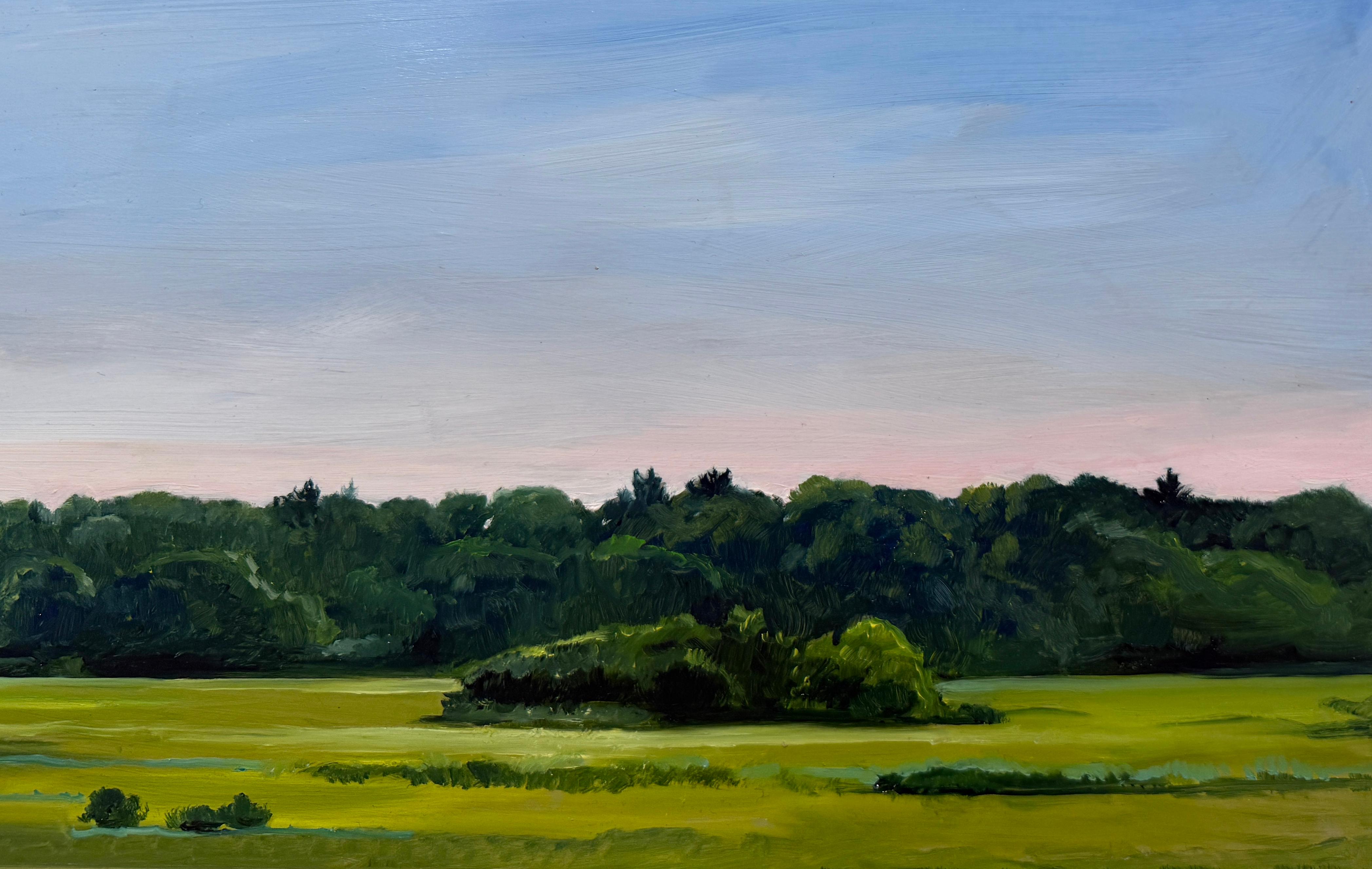 SUMMER MARSH (LITTLE RIVER) - Paisaje, Realismo - Landscape Painting Marrón de Jon MacAdam
