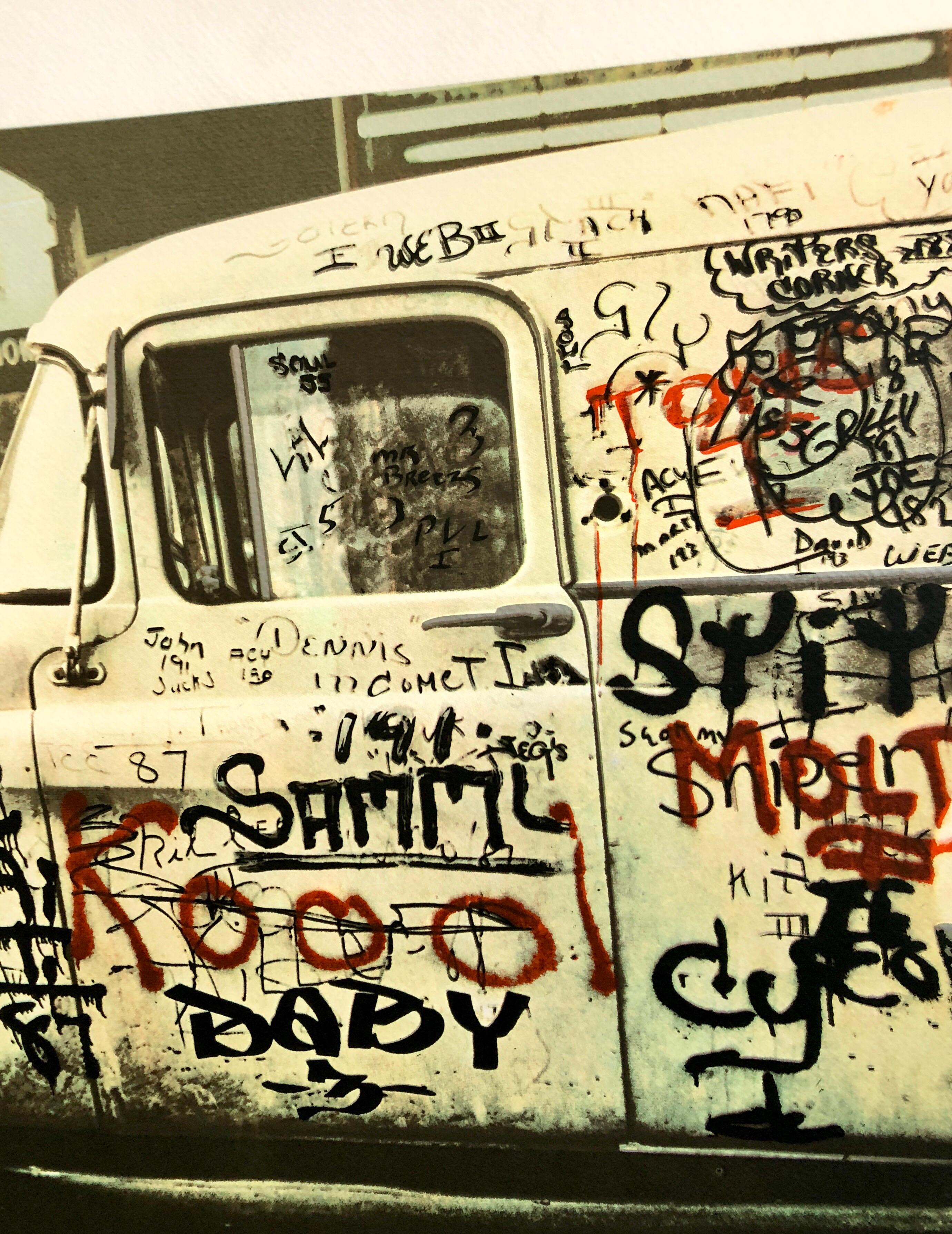Graffiti-Kunstfotografie Siebdruckdruck Truck mit Siebdruck, New York City, 1970er Jahre, Pop Art – Print von Jon Naar