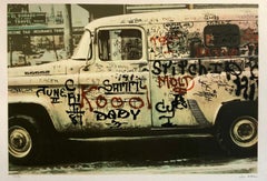 Vintage Graffiti Art Photograph Silkscreen Print Truck New York City 1970s Pop Art