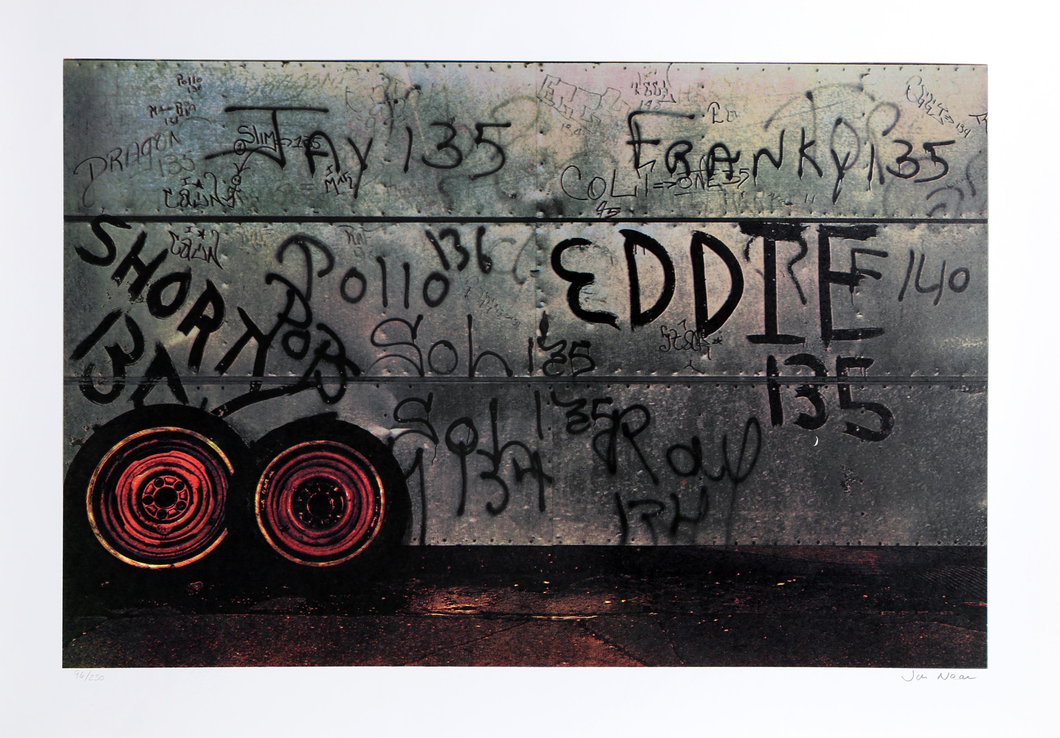 Künstler: Jon Naar, Brite (1920 -  )
Titel: Eddie von Faith of Graffiti
Jahr: 1974
Medium: Serigraphie, signiert und nummeriert mit Bleistift
Auflage: 250
Größe: 24,5 x 34 Zoll

Gedruckt bei Circle Press, Chicago
Veröffentlicht von Documentary