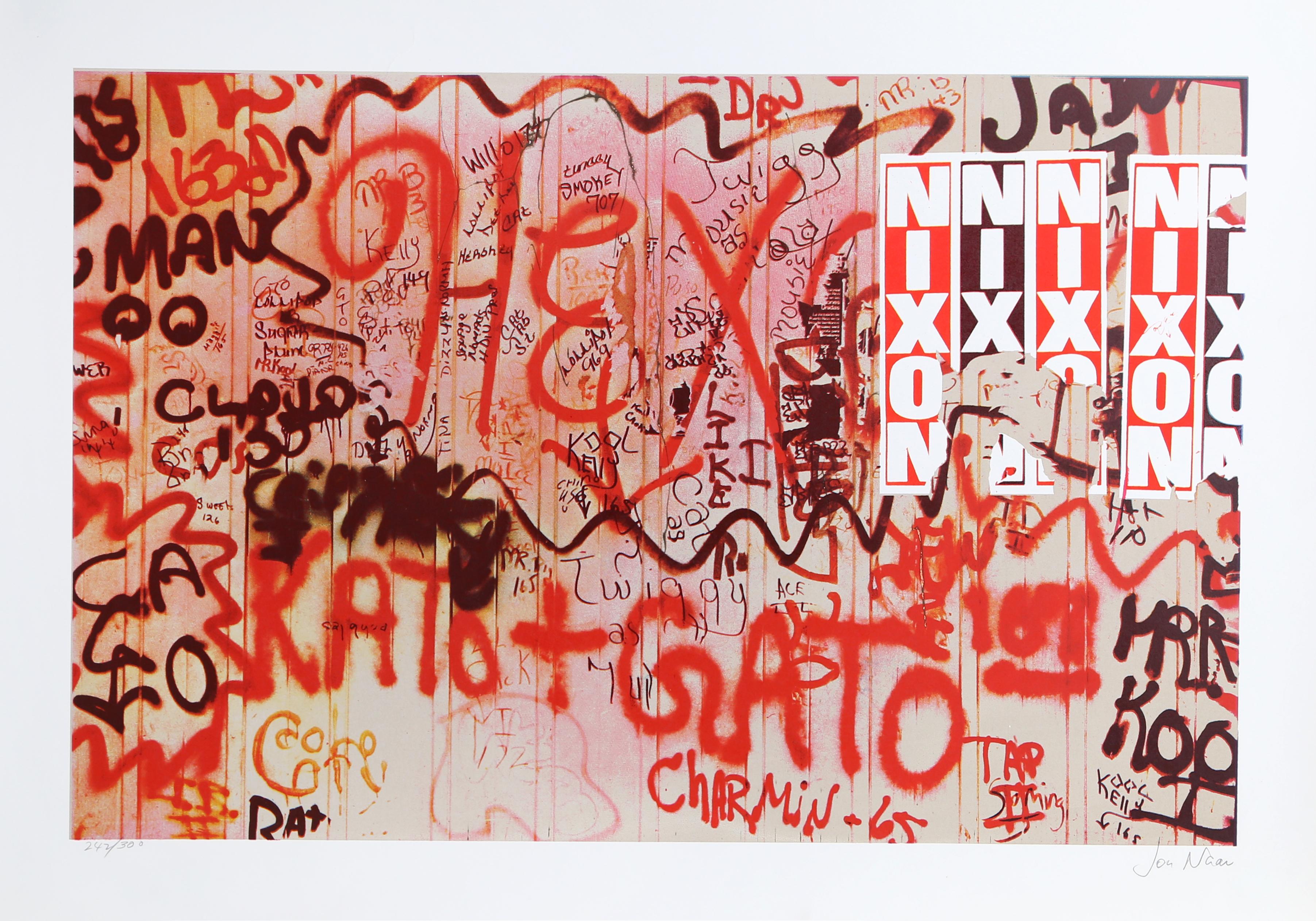 Künstler: Jon Naar
Titel: Nixon von Faith of Graffiti
Jahr: 1974
Medium: Serigraphie, signiert und nummeriert mit Bleistift
Auflage: 300
Größe: 24,5 x 34 Zoll

Gedruckt bei Circle Press, Chicago
Veröffentlicht von Documentary Photos NYC Graffiti