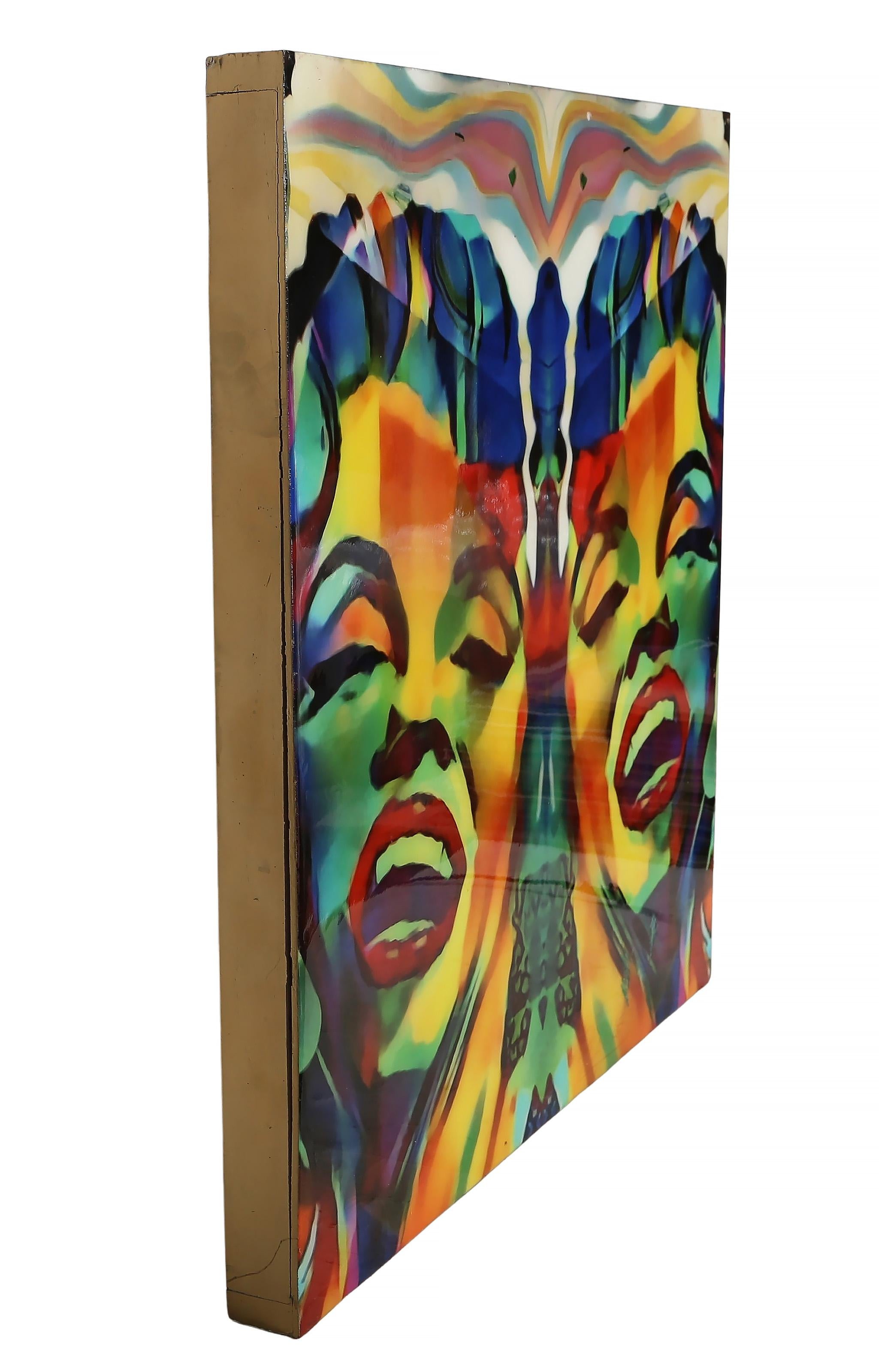 Marilyn, stampa pop art sotto resina di Jon Planas in vendita 1