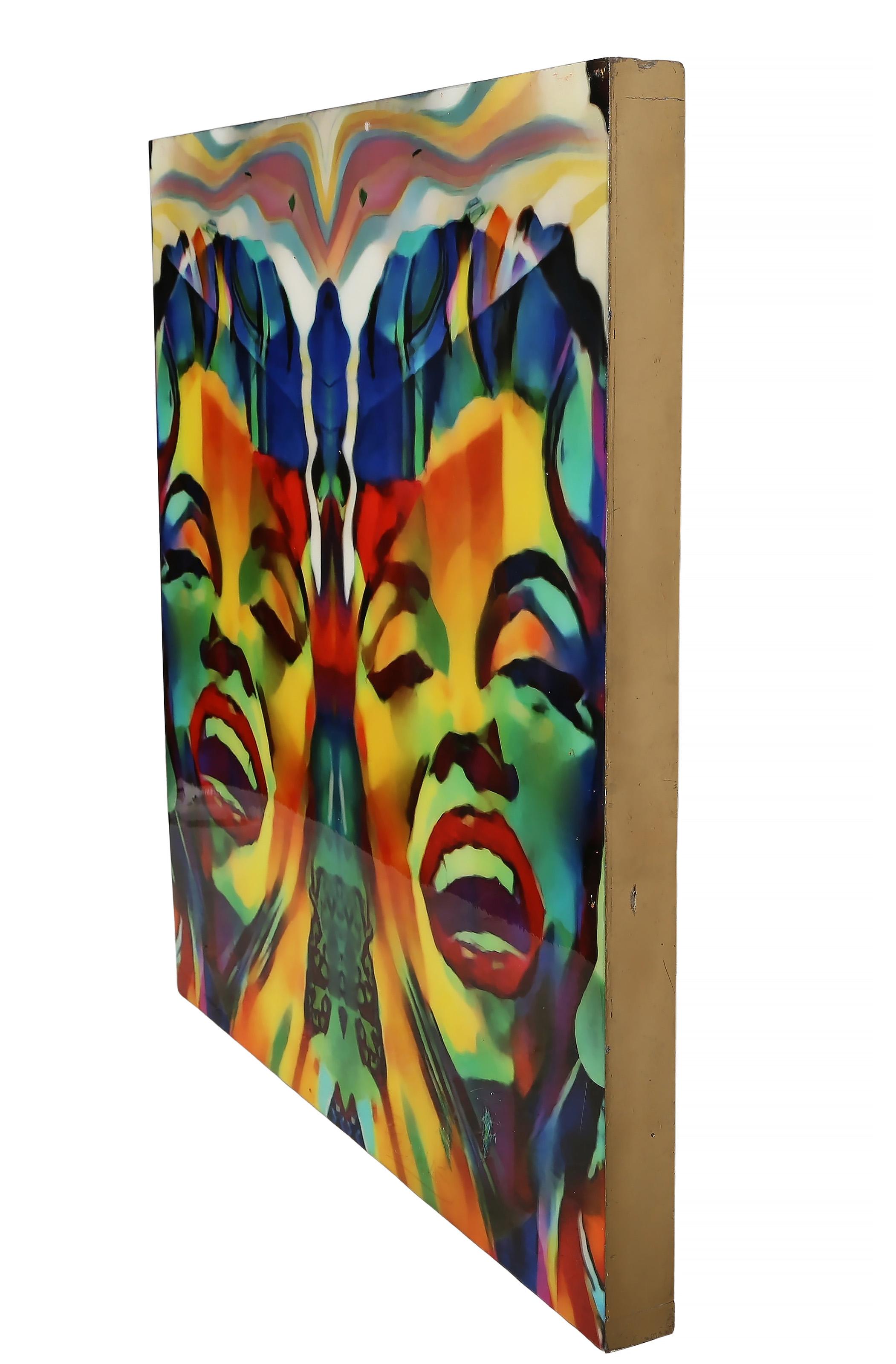 Marilyn, stampa pop art sotto resina di Jon Planas in vendita 2