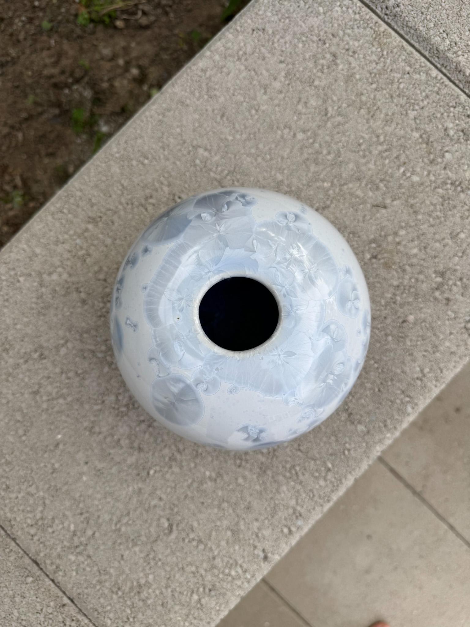 American Jon Price Crystalline Glaze Ceramic Vase, California, circa 1985 For Sale