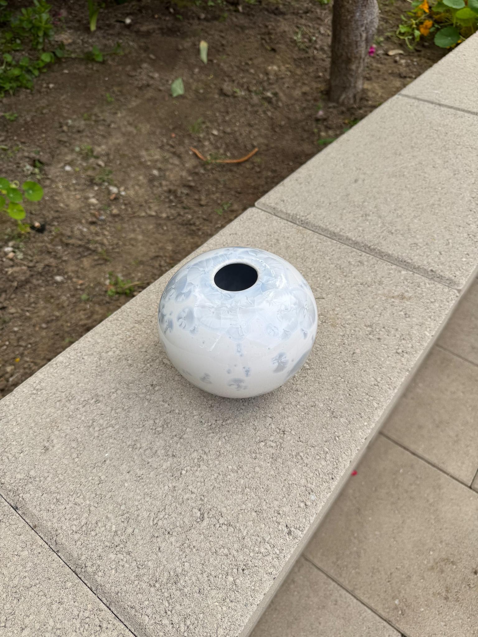 Glazed Jon Price Crystalline Glaze Ceramic Vase, California, circa 1985 For Sale