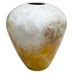 Vintage Jon Price Crystalline Glaze Ceramic Vase, California, circa 1985