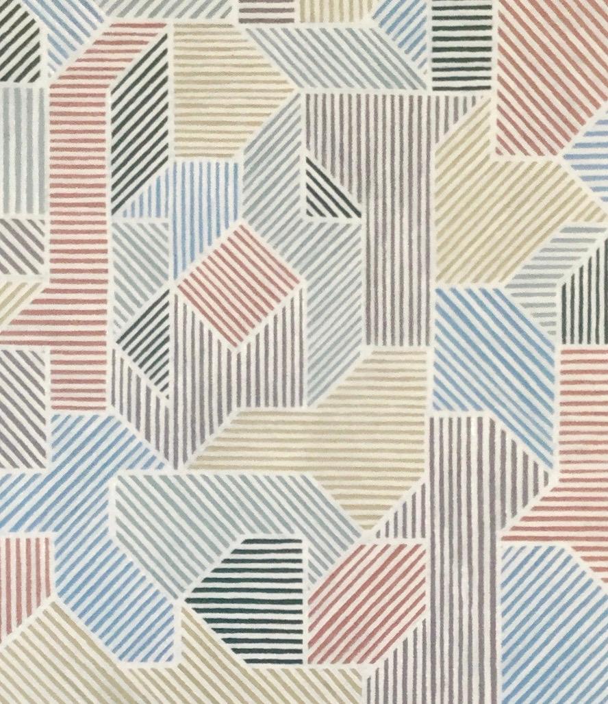 Città, Olio su tela, Pittura astratta con motivi geometrici - Painting Astratto di Jon Probert