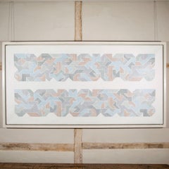 Il ritorno di Denmark Hill, Olio su tela, Pittura orizzontale con motivi geometrici