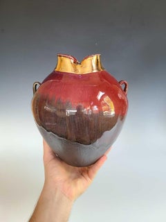 "Princess Ruby, " Abstract Ceramic Vase