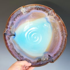 "Abalone 1" Multicolored Stoneware Serving Bowl