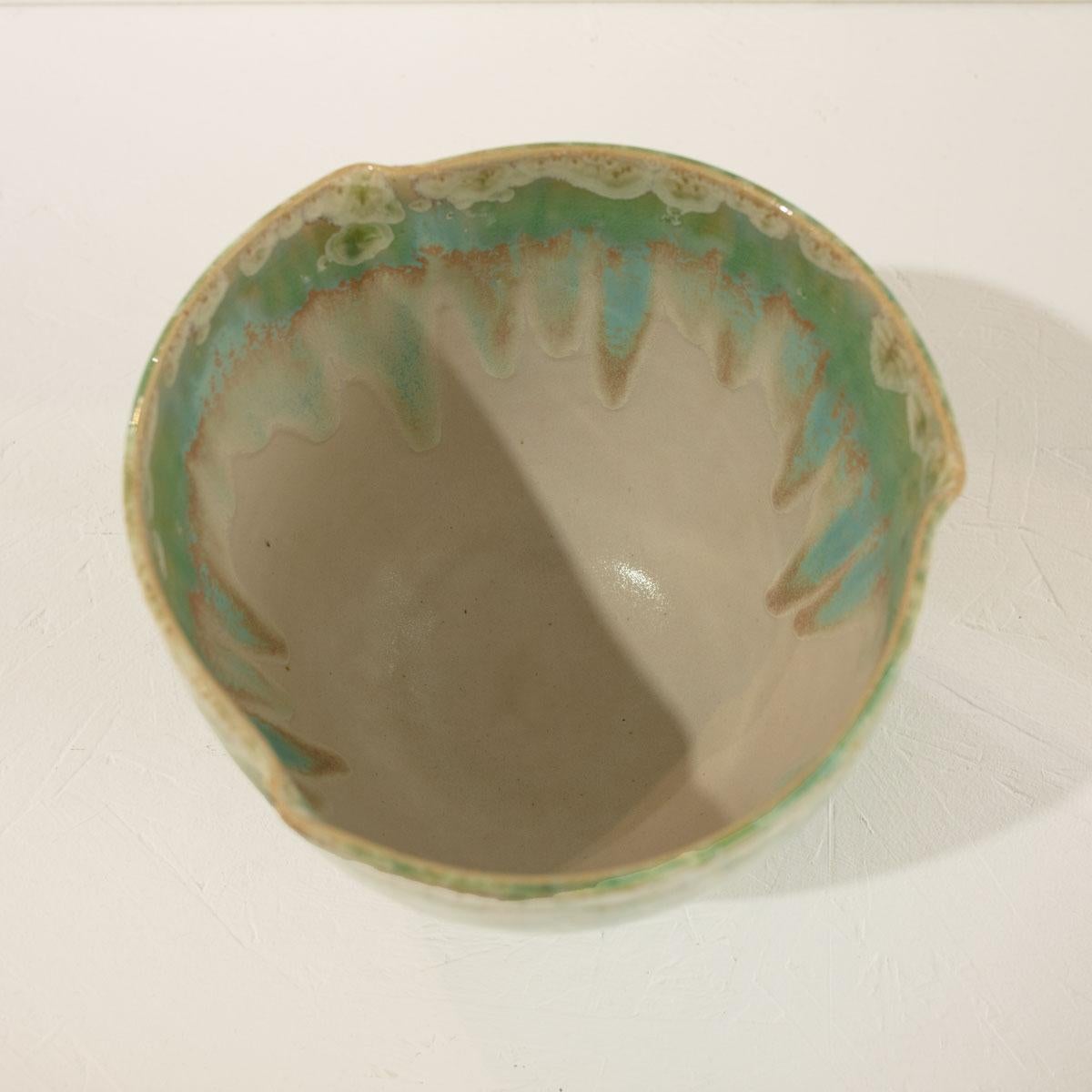 Green Porcelain Bowl - Sculpture by Jon Puzzuoli
