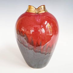 "Princess Scarlet, " Abstract Porcelain Vase 