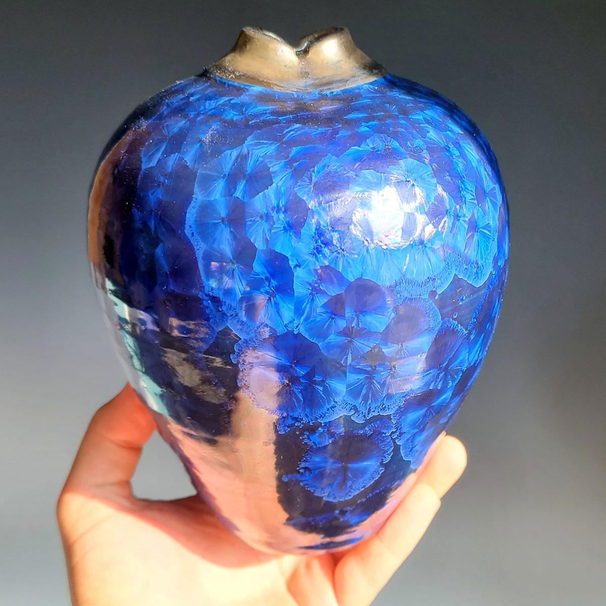 Jon Puzzuoli Abstract Sculpture - "Queen Exosphere" Ceramic Sculptural Vase