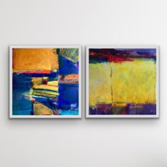 Burned Gold was the Colour and Tapestry Diptych, Abstract expressionist, Bold 