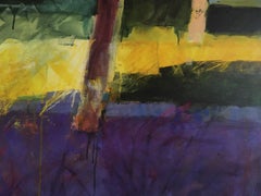 Gleaming in Purple and Gold by Jon Rowland, Original Abstract Painting, Interior