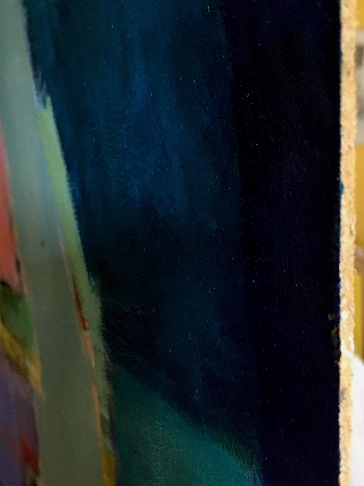 Kerrera #2 di Jon Rowland, Pittura di paesaggio, pittura astratta, arte originale - Landscape Painting Nero di Jon Rowland 