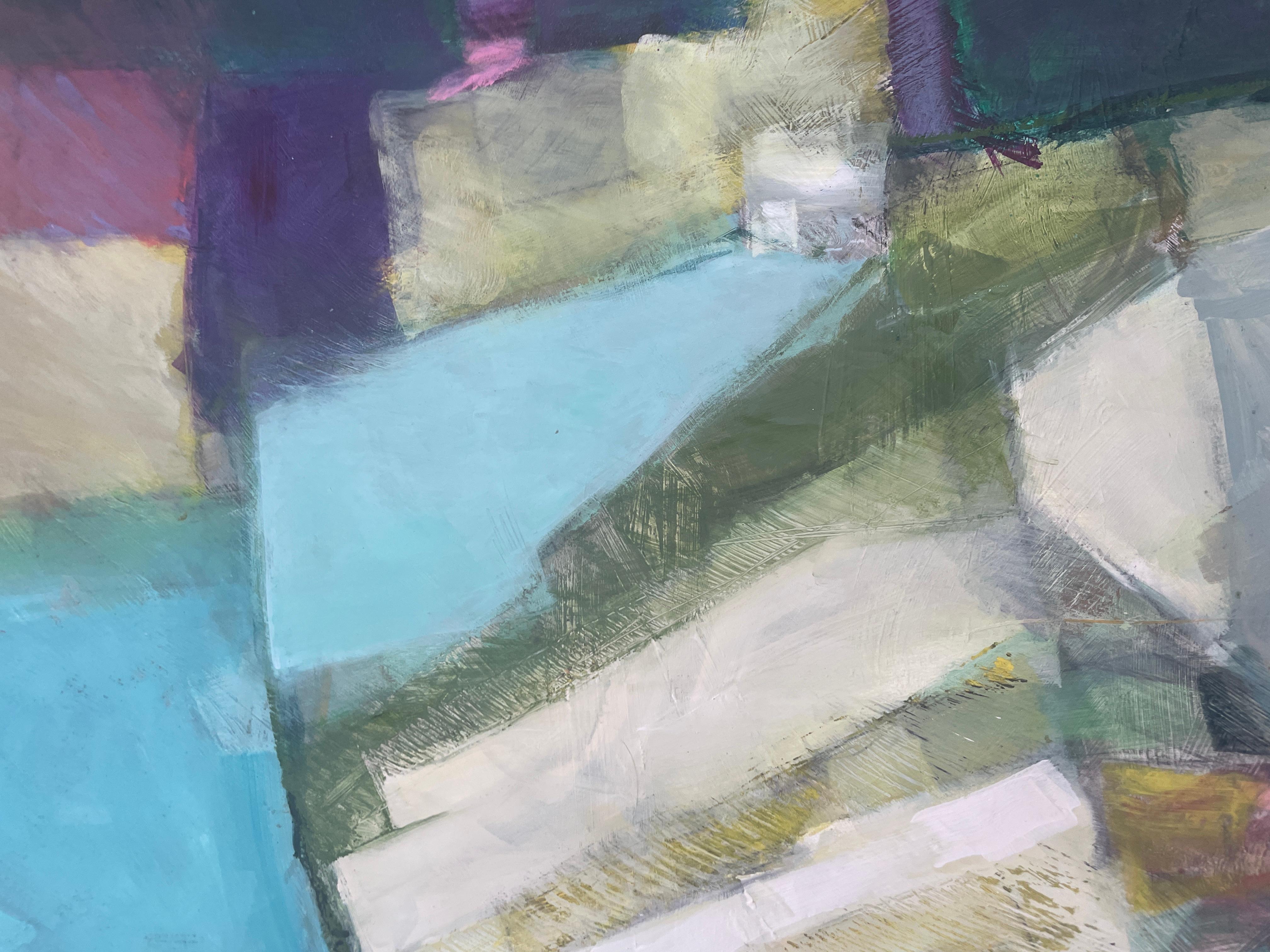 Paxos - Unititled Green di Jon Rowland, originale, astratto, paesaggio in vendita 3