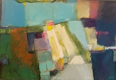 Paxos – Einzigartiger Titel Grün von Jon Rowland, Original, abstrakt, Landschaft