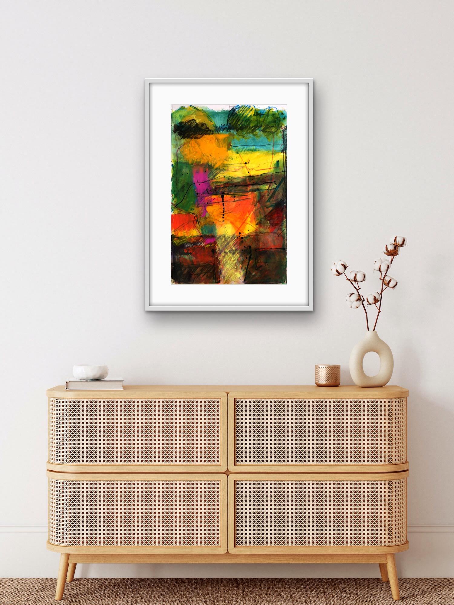 Summer Shadows by Jon Rowland, Abstract, Expressionist, Original painting - Painting by Jon Rowland 