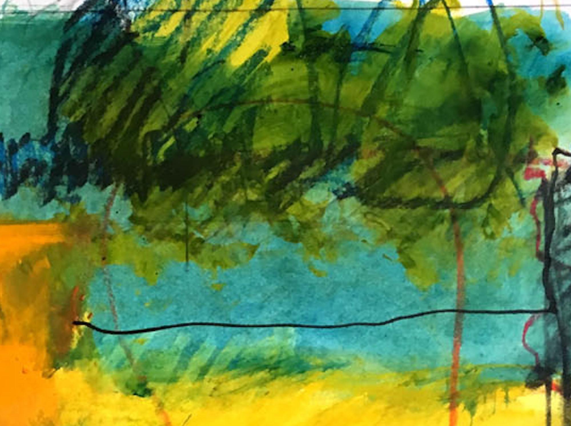 Summer Shadows by Jon Rowland, Abstract, Expressionist, Original painting For Sale 1