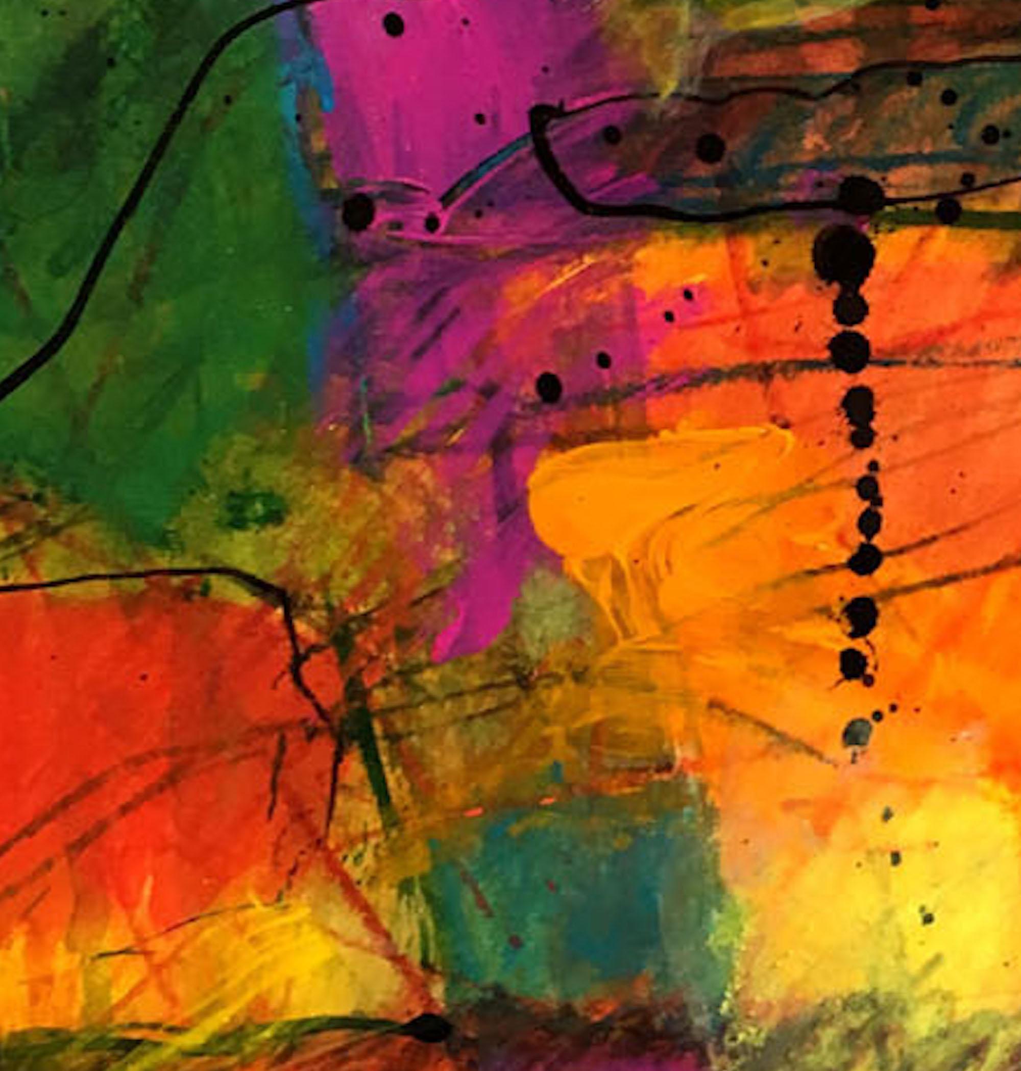 Summer Shadows by Jon Rowland, Abstract, Expressionist, Original painting For Sale 2