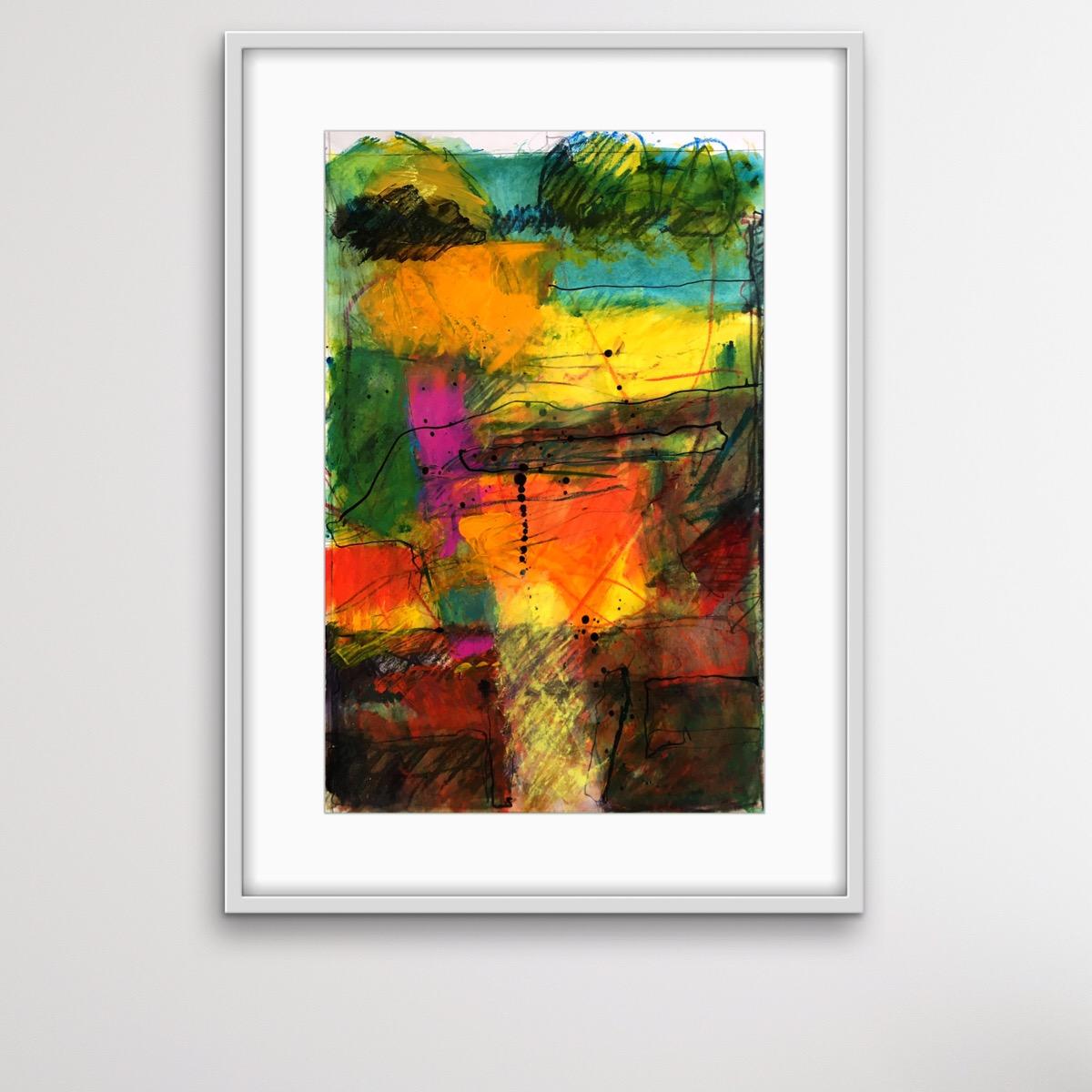 Summer Shadows by Jon Rowland, Abstract, Expressionist, Original painting For Sale 3