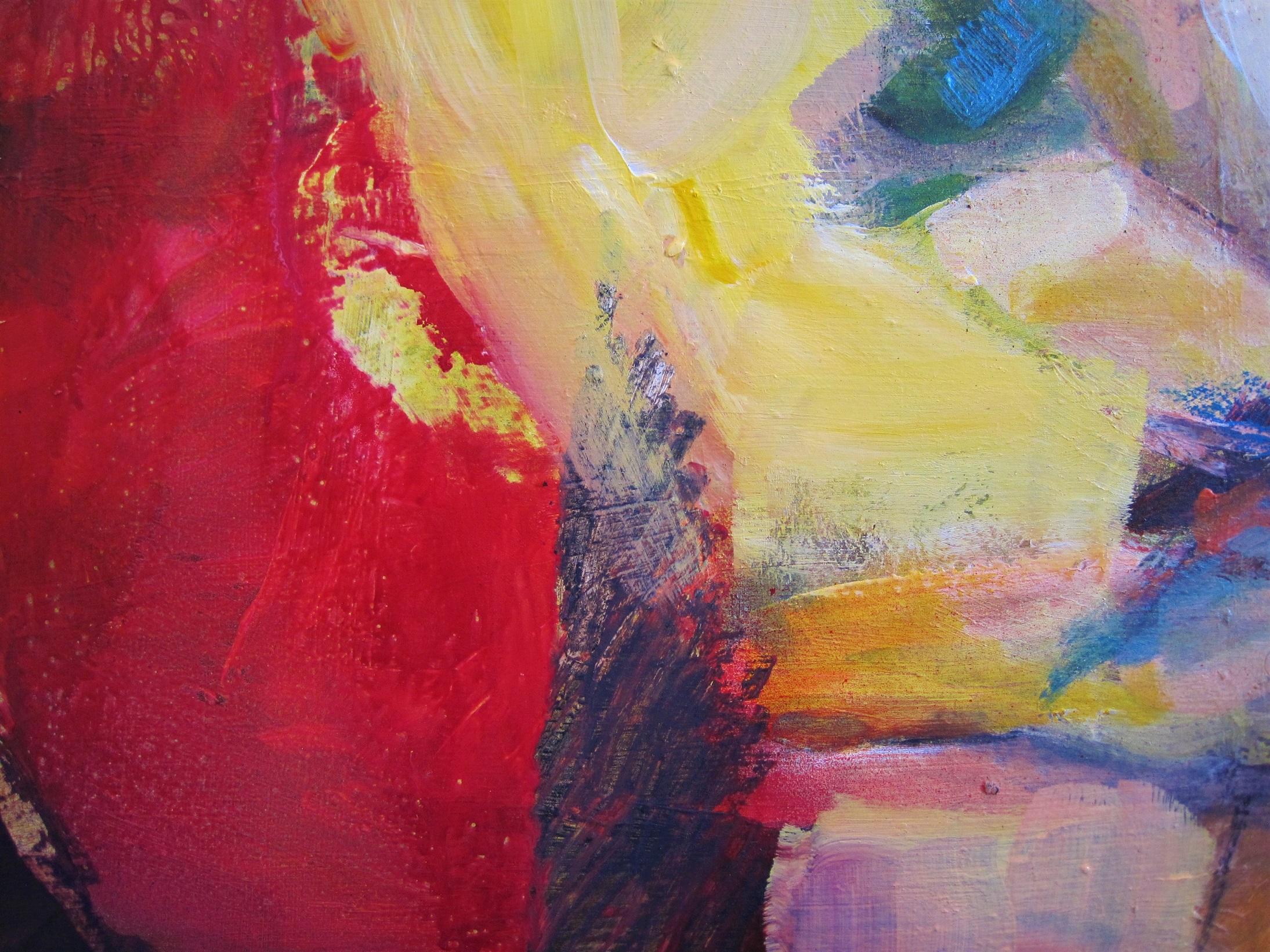 Untitled - Hot Rocks, original painting, abstract art For Sale 5