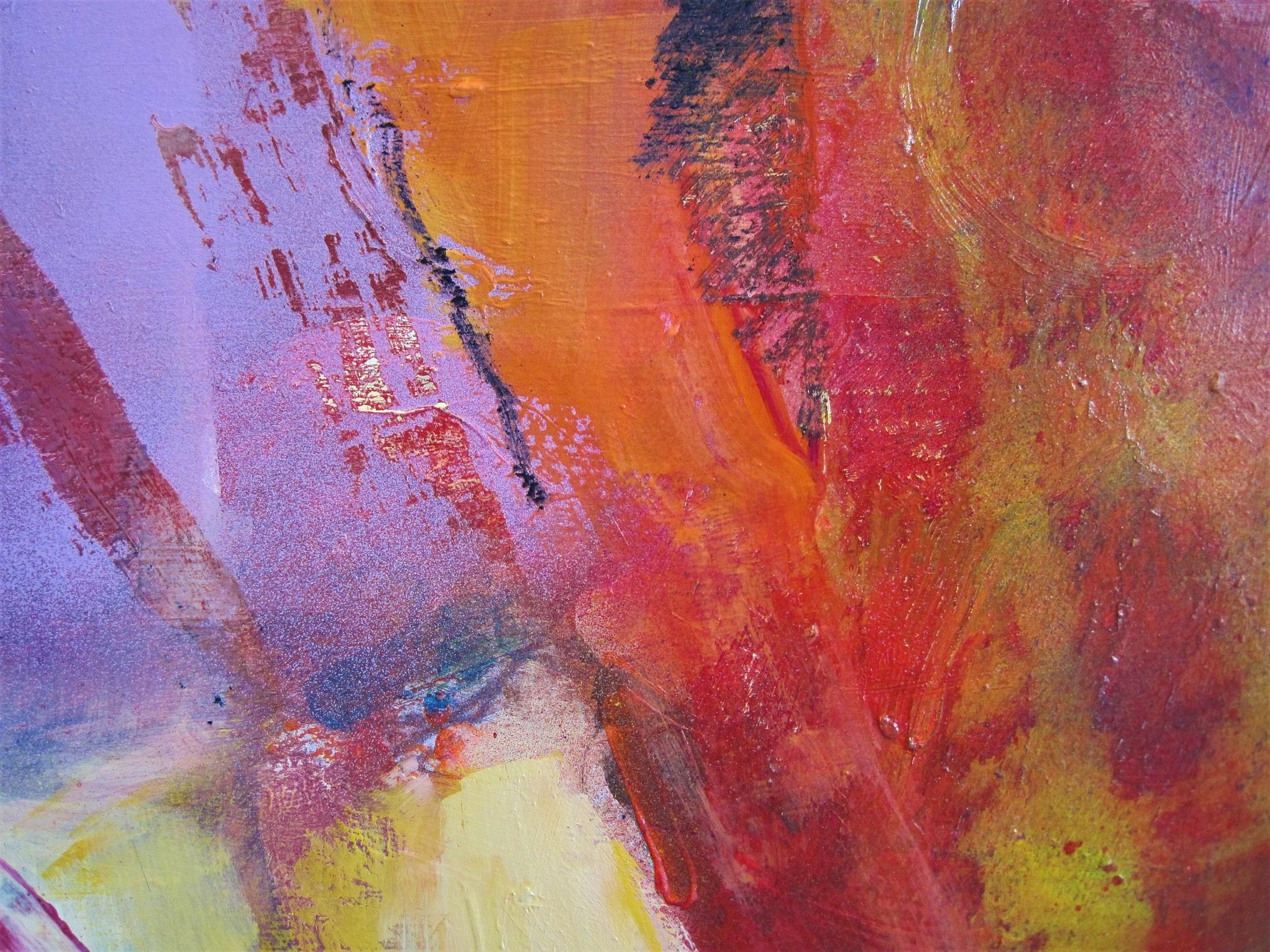 Untitled - Hot Rocks, original painting, abstract art For Sale 6
