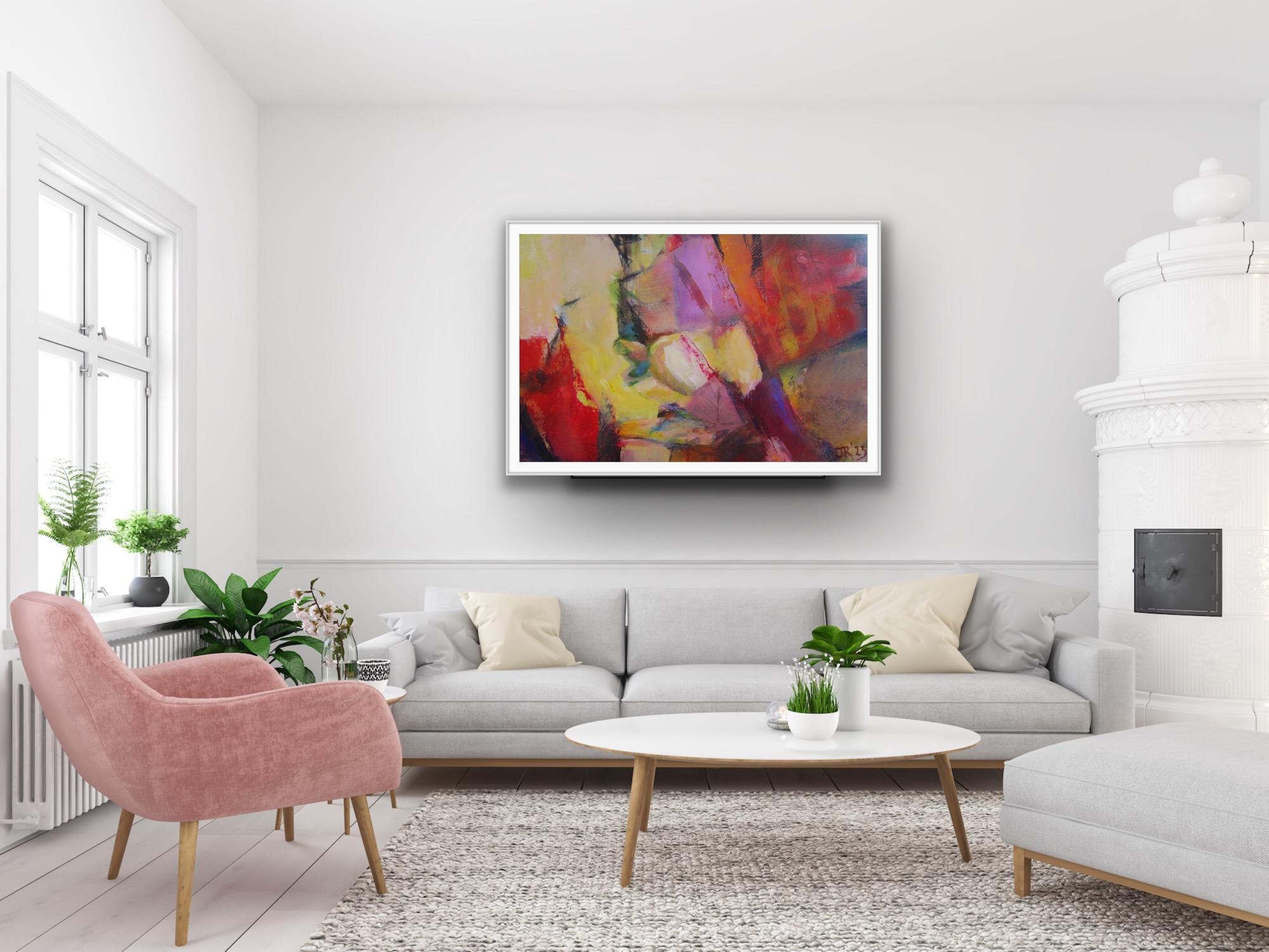 Untitled - Hot Rocks, original painting, abstract art For Sale 8