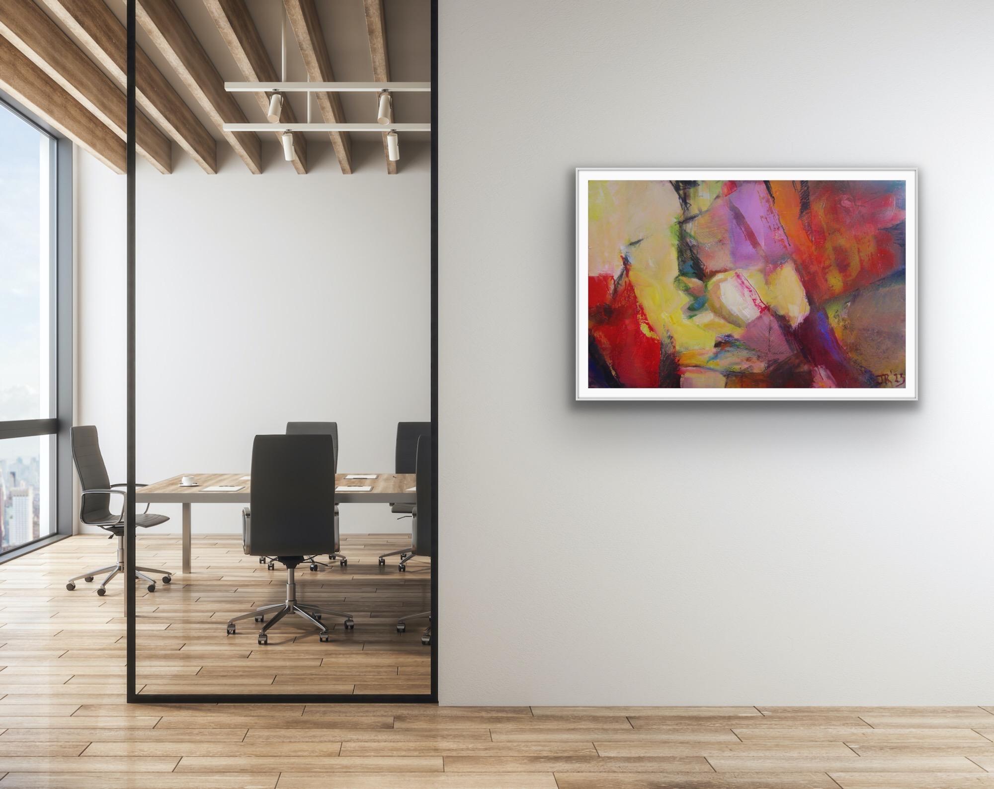 Untitled - Hot Rocks, original painting, abstract art For Sale 9