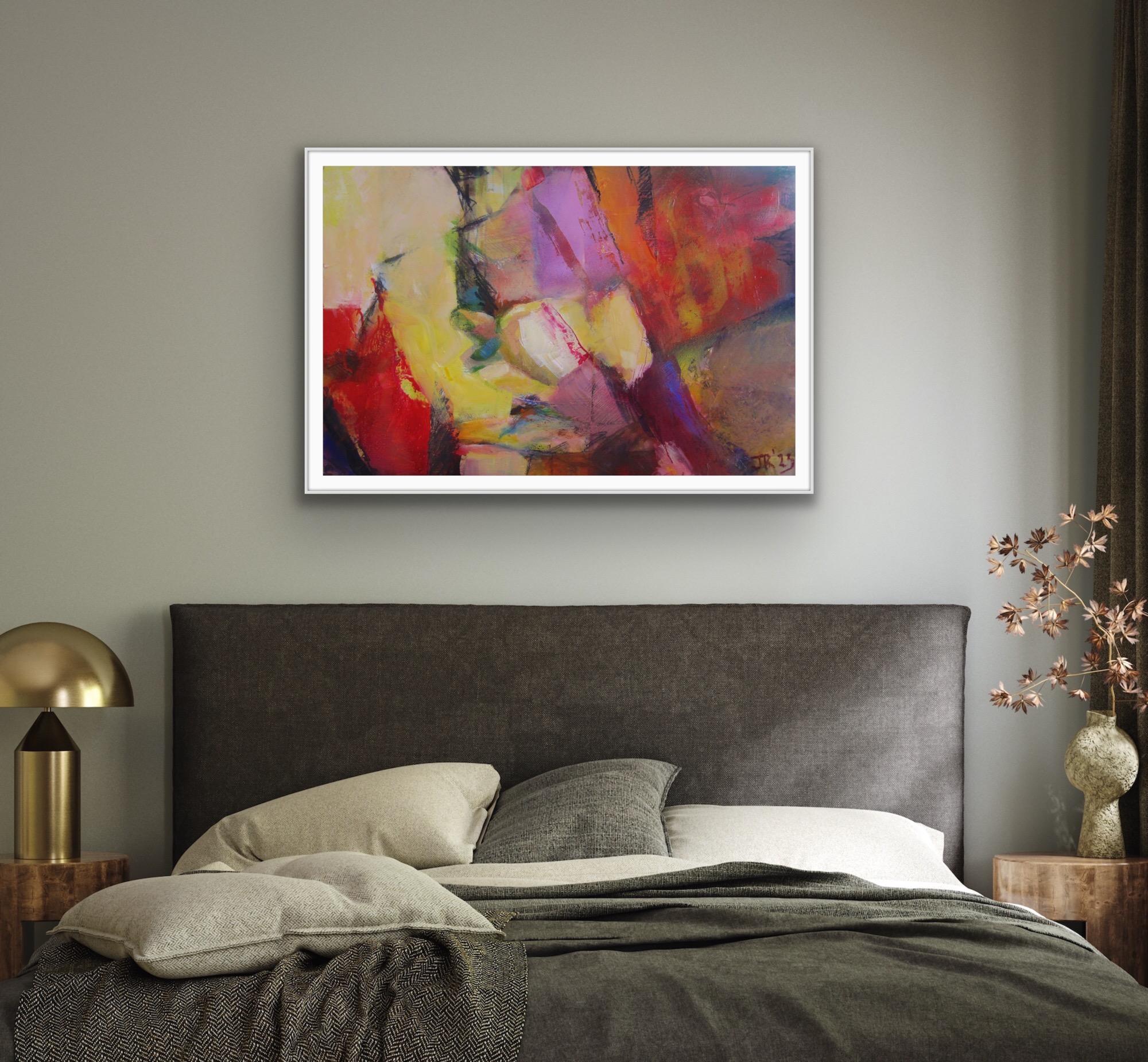Untitled - Hot Rocks, original painting, abstract art For Sale 3