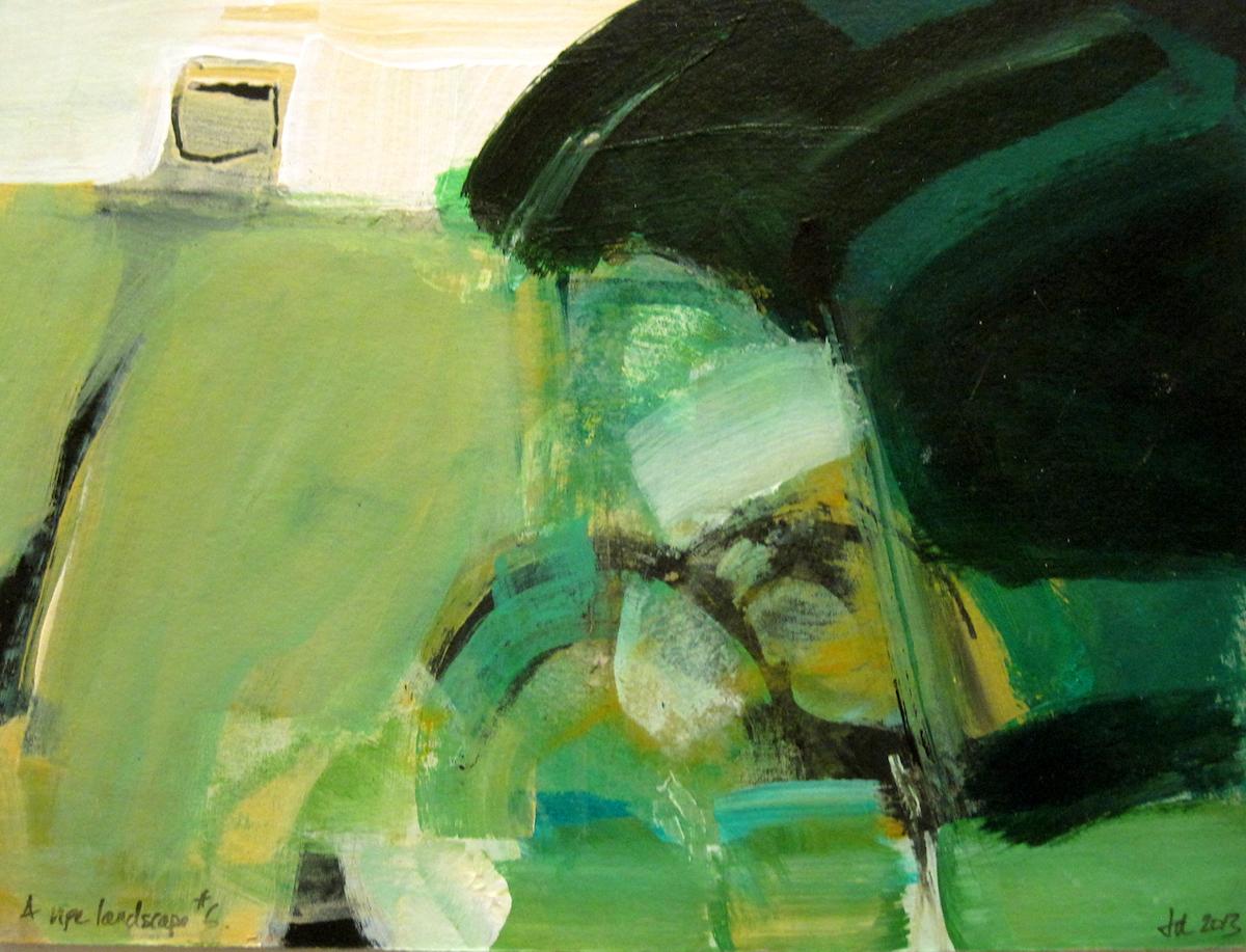 Un paesaggio maturo 2, 5 e 6, Pittura originale, Astratto, Arte astratta, Verde in vendita 1