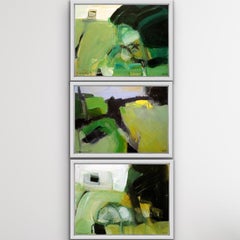 Un paesaggio maturo 2, 5 e 6, Pittura originale, Astratto, Arte astratta, Verde