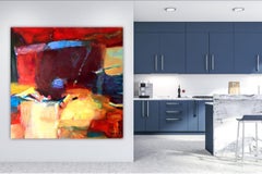 And A River Flows On Through #3, Jon Rowland, Bright Abstract Painting, Original