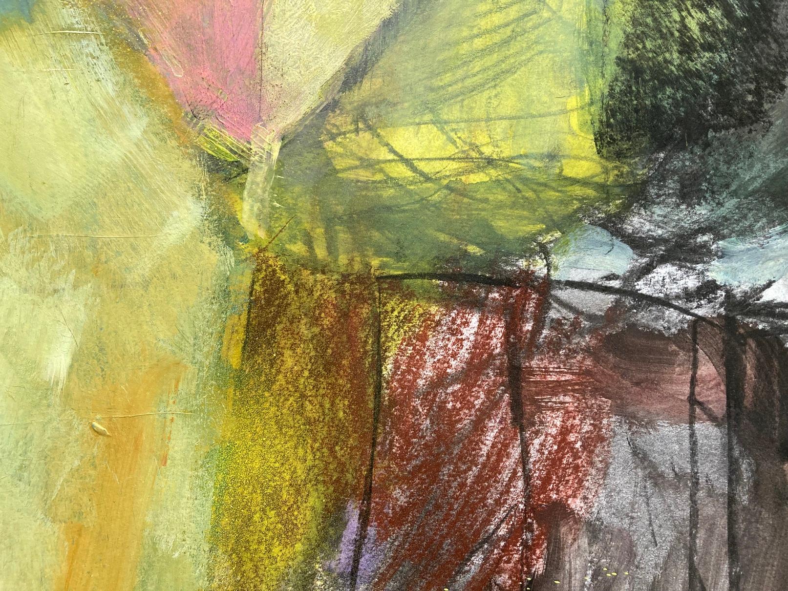 Si tratta di una pittura gestuale che riflette una risposta emotiva alle condizioni del mondo. Seduto in un capanno a pensare a cose che di solito non vengono prese in considerazione, mi sono ritrovato nella zona dell'espressionismo astratto, non