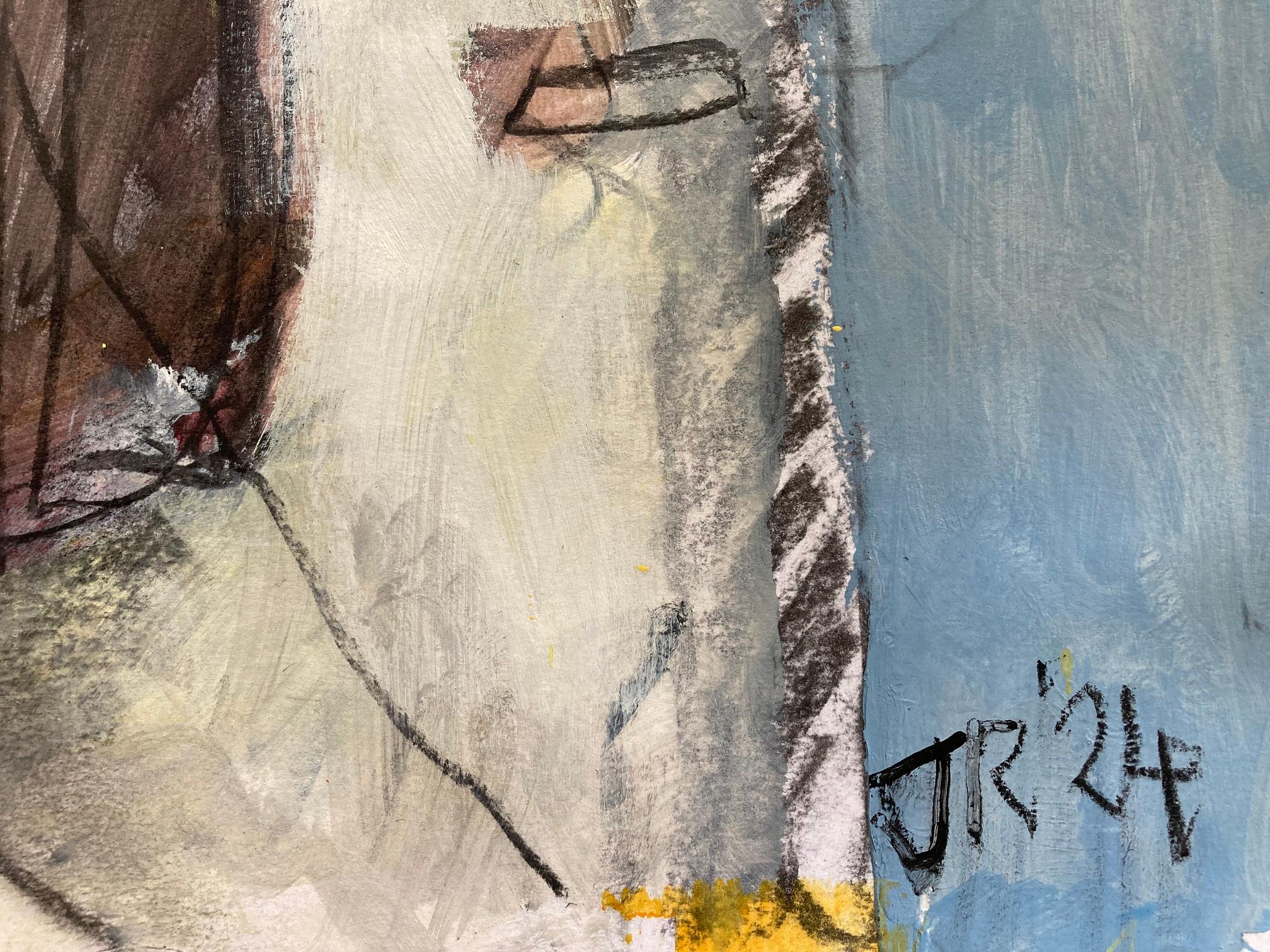 Avvicinamento alla calma, Pittura originale, Arte astratta, Tecnica mista, Colorato in vendita 3