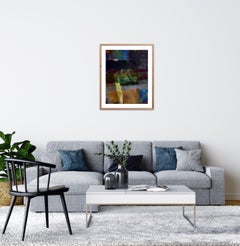 At the Going Down of the Sun, Original painting on board, Colourful abstract art
