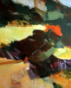 Coast - Racky beach, Jon Rowland, Abstract Landscape, Original Painting