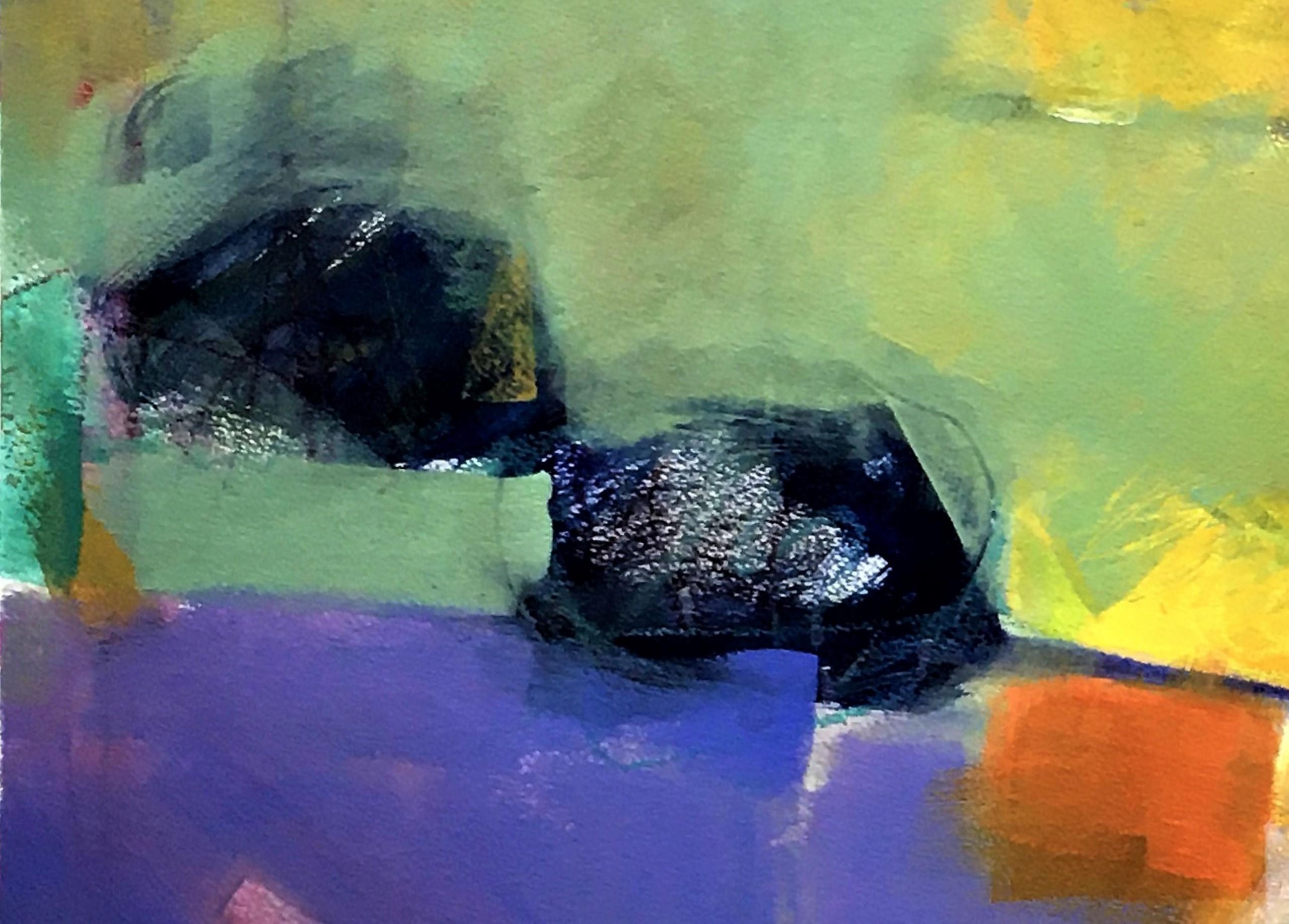 Dancer Resting - Abstract Painting by Jon Rowland