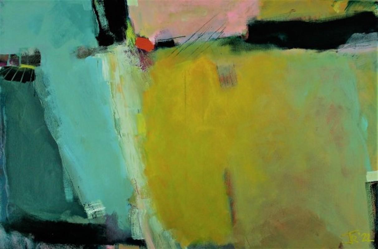 Jon Rowland Abstract Painting - Estuary #3, original painting, landscape art, abstract painting, impressionism 