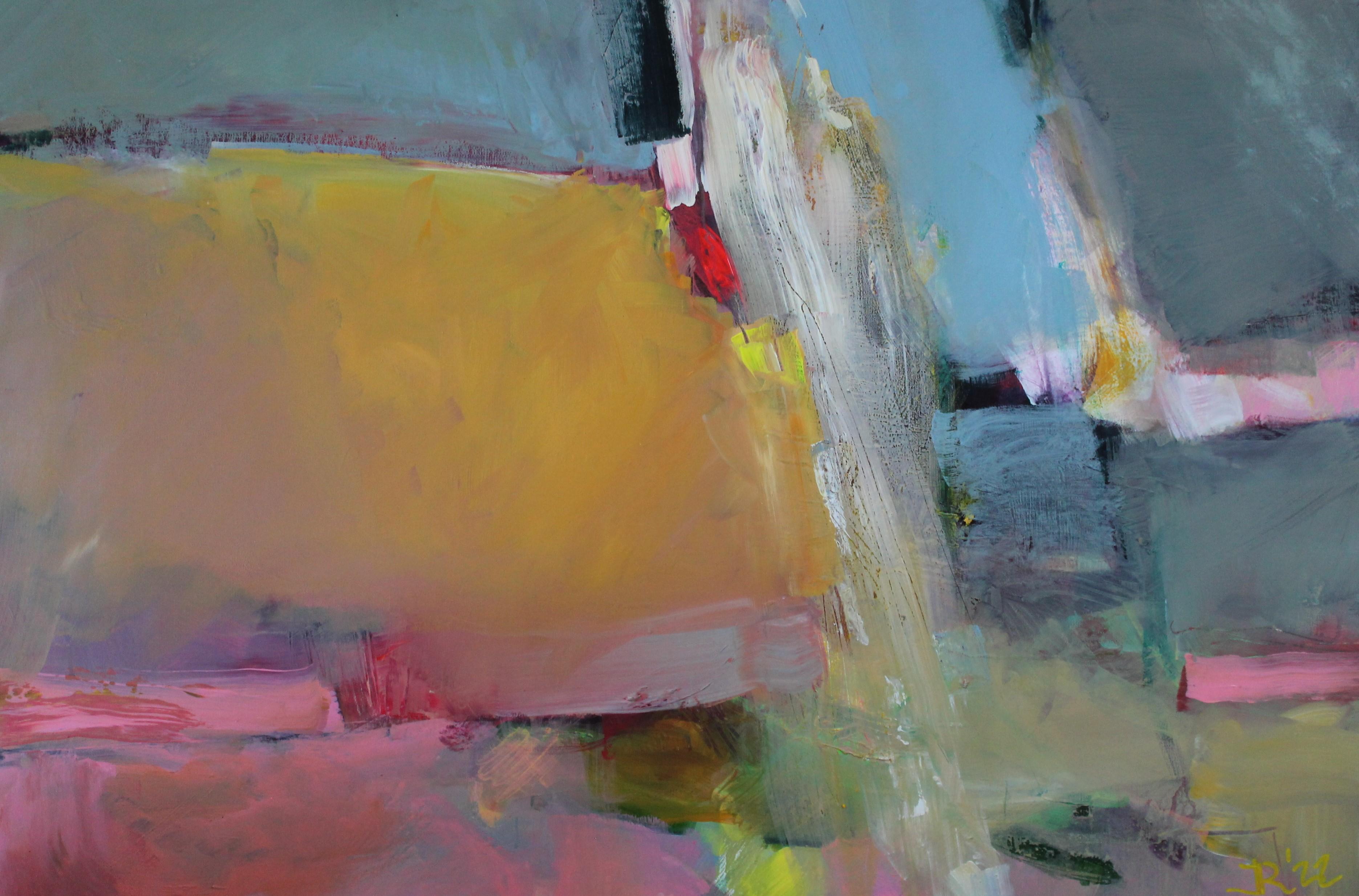 Estuary1, Abstract, Acrylic on canvas - Painting by Jon Rowland