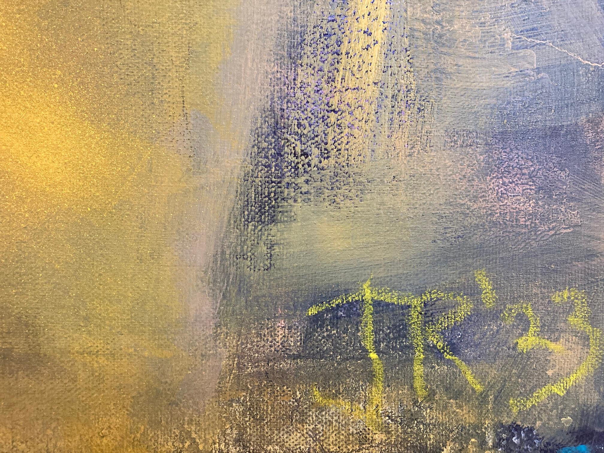 No temas más al Relámpago y Díptico de la Ciudad Dolorosa nº 1, Arte Original - Abstract Painting Beige de Jon Rowland