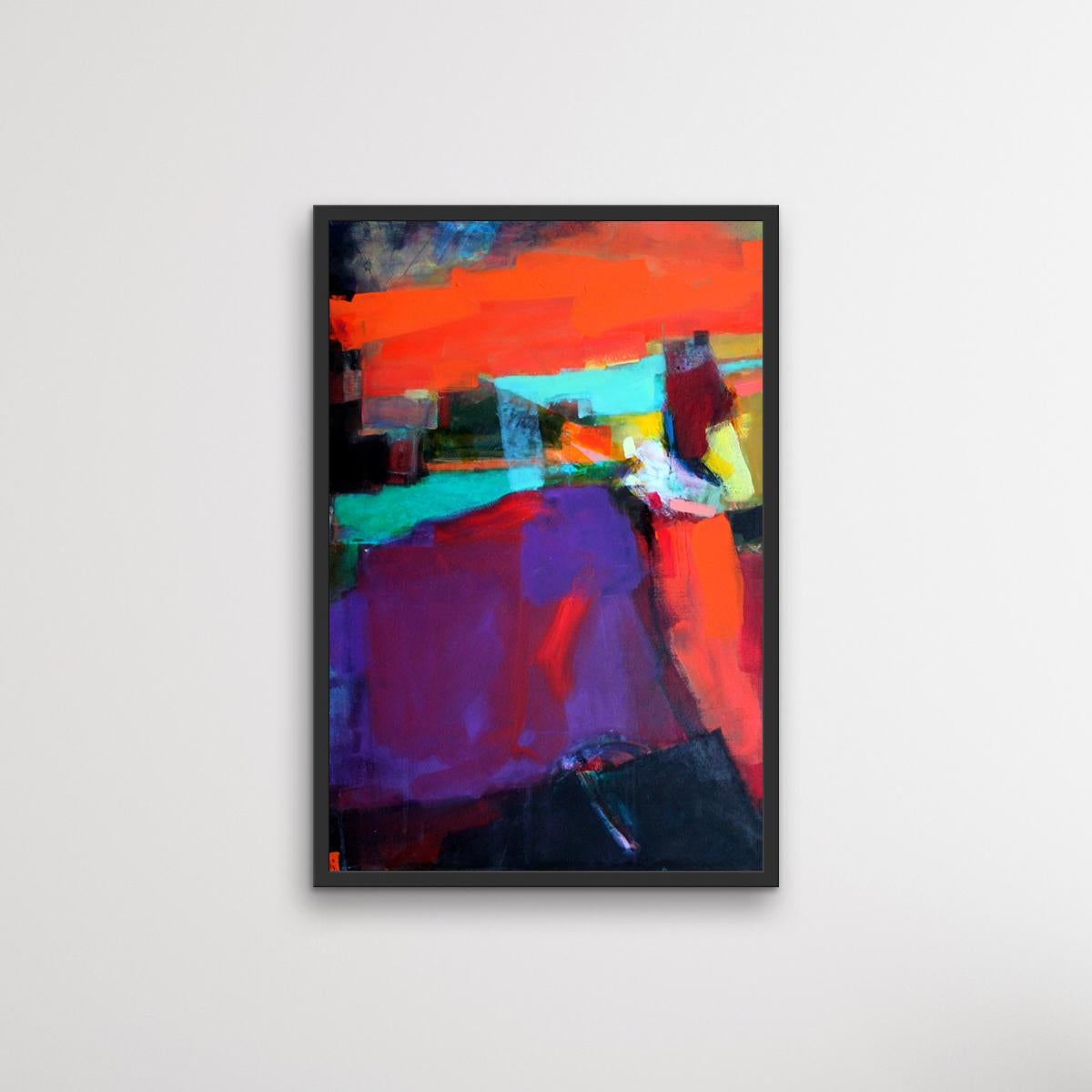 Harbour Entry de Jon Rowland, peinture abstraite originale, peinture de paysage en vente 2