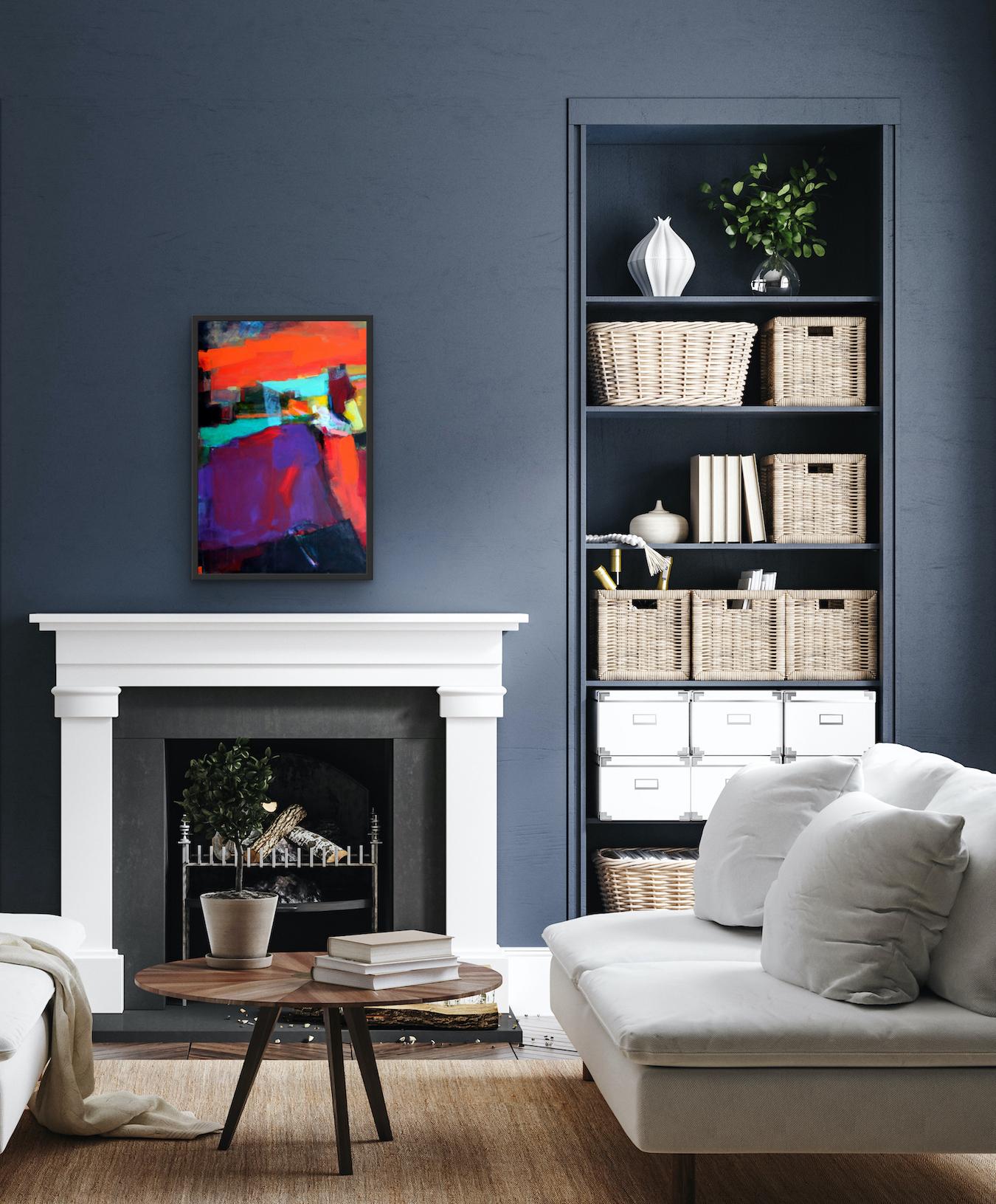 Harbour Entry de Jon Rowland, peinture abstraite originale, peinture de paysage en vente 6