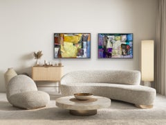 In My Head - In My Room and Approaching Calm Diptych, original painting