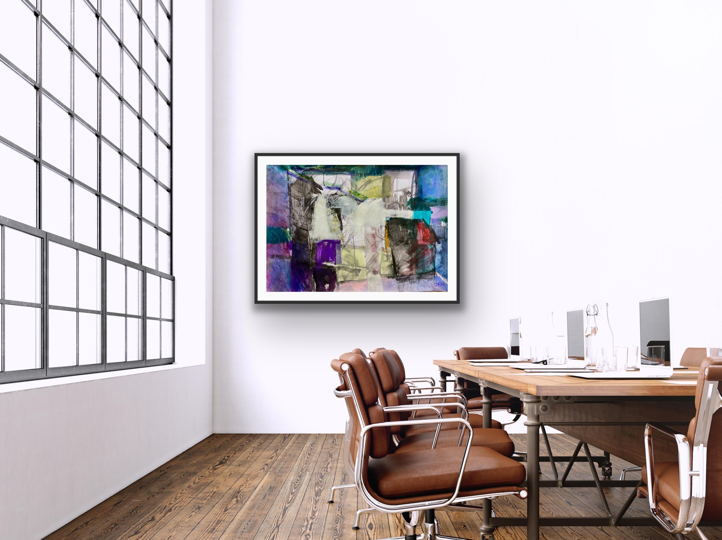 Nella mia testa - Nella mia stanza, Quadro originale, Arte astratta, Tecnica mista, Colorato in vendita 6