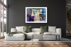 In My Head - In My Room, Original painting, Abstract art, Mixed media, Colourful