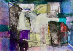 En mi cabeza - En mi habitación, Pintura original, Arte abstracto, Técnica mixta, Colorido
